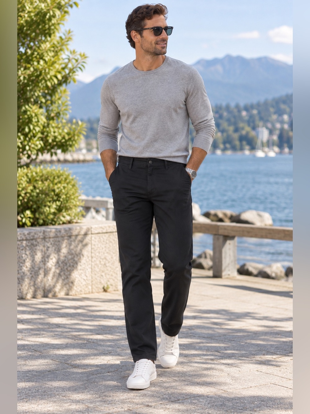 Simons Men’s Coupe London Fit Charcoal Grey Pants – Size 36x32